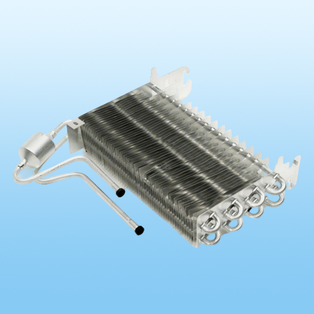 Finned evaporator  (oblique insertion type)