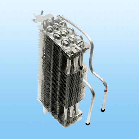 Finned evaporator