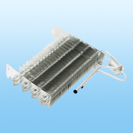 Finned evaporator  (oblique insertion type)