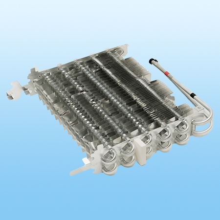 Finned evaporator